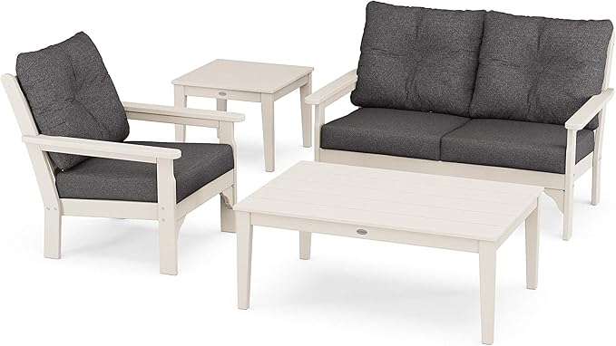 Vineyard 4-Piece Deep Seating Set (Sand/Ash Charcoal)