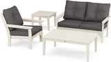 Vineyard 4-Piece Deep Seating Set (Sand/Ash Charcoal)
