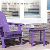 LUE BONA Outdoor Side Table, HDPS Small Outdoor Adirondack Side Tables, Outside End Table for Patio, Porch, Deck, Pool - Photo 5