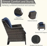 5 Piece Patio Furniture Set, 2-Seater Loveseat, 2 Chairs and 2 Side Tables - Photo 4