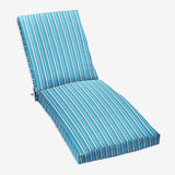 BrylaneHome 84" Outdoor Chaise Lounge Cushion - Poppy Stripe - Photo 1