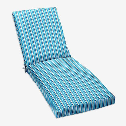BrylaneHome 84" Outdoor Chaise Lounge Cushion - Poppy Stripe