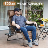 TIMBER RIDGE Oversized Zero Gravity Chair, 33In Wide XXL Zero Gravity Reclining Chair with Side Table - Photo 4