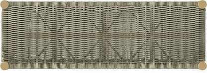 SIMPLIHOME Dahlia SOLID ACACIA WOOD 18 inch x 46 inch Contemporary Outdoor Indoor Bench in Natural Taupe for the Garden