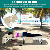 DoCred 3 in 1 Sun Tanning Chair Oversized with Face Arm Hole, Heavy Duty Folding Chaise Lounge Chairs - Photo 4