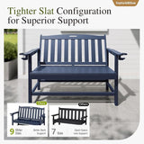 Sophia & William HDPE Outdoor Bench Weatherproof, 2-Person Garden Bench with Cup Holders, 700 lbs Capacity - Photo 7