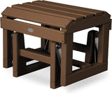 POLYWOOD Adirondack Glider Ottoman, Teak - Photo 1