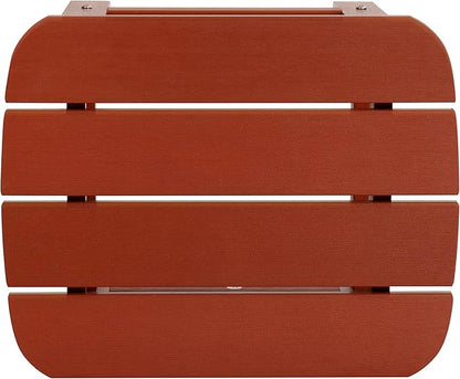 Flash Furniture Charlestown Tiered Commercial Poly Resin Adirondack Side Table - Red - All-Weather - Indoor/Outdoor