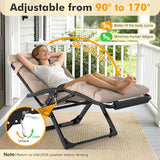 Slendor Oversized Zero Gravity Chairs XXL, Padded Zero Gravity Lounge Chair, Lawn Recliner - Photo 3