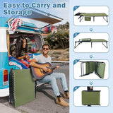 Folding Lounge Chair Outdoor with Insulated Cooler Bag Portable for Outside Patio Chaise Lounge Chair 5-Position with - Photo 8