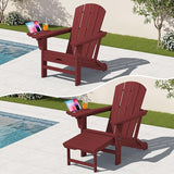 KINGYES Adjustable Folding Adirondack Chair with Footrest & 4-in-1 Multi-Functional Armrest Organizer - Photo 1