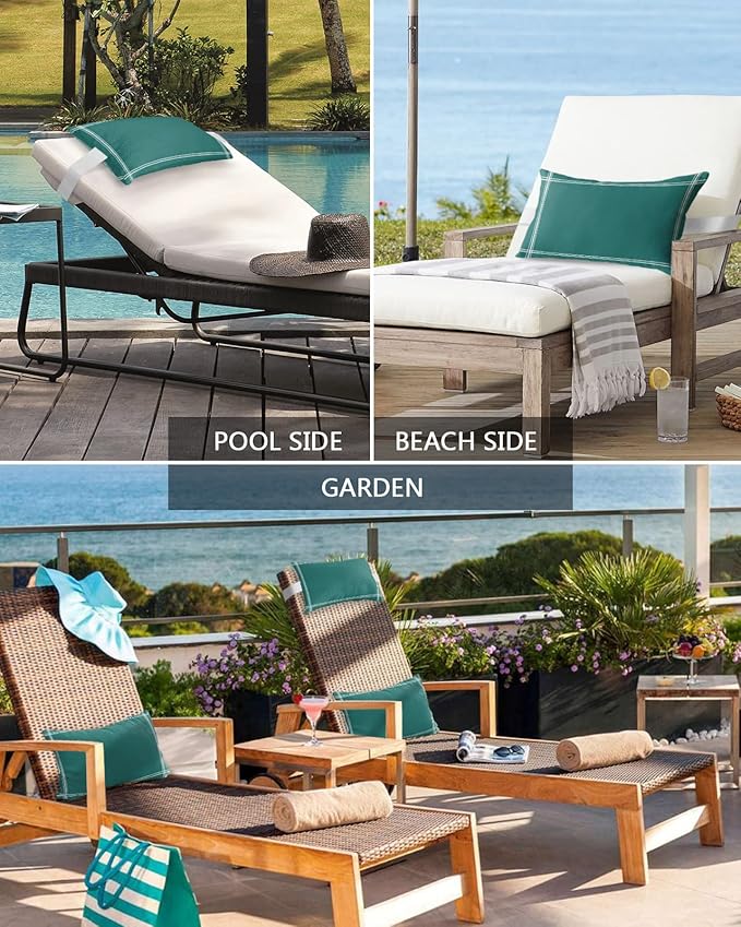 T&H XHome Outdoor Pillow for Chaise Lounge Chair - Photo 6