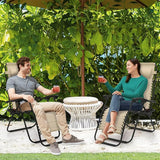 MoNiBloom Zero Gravity Chairs Set of 2 Outdoor Folding Patio Lounge Chairs for Outside Reclining Lawn Chairs Recliner - Photo 2