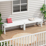 SERWALL 47 Inches Outdoor Bench Set of 2 - Photo 9