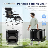 MAISON ARTS Oversized XXL Padded Zero Gravity Chair Set of 2, 30" Wide Seat Foldable Patio Recliner - Photo 2