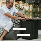 Veradek Outdoor Cooler Side Table - 2 in 1, Black, 21 inch - Photo 5