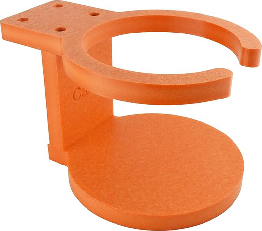 Poly Cup Holder for Adirondack Chair or Patio, Fits Standard- Large Cups (2 Pack, Orange)