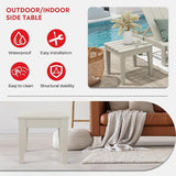 Costaelm Small Outdoor Side Table, Patio End Table Weather Resistant Outdoor Coffee Table - Photo 5