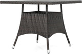 Christopher Knight Home Corsica PE Square Dining Table, Multibrown - Photo 1