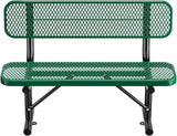 Thermoplastic Coated Iron Park Bench for Outside, Heavy Duty Metal Garden Bench - Photo 1