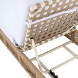 SAFAVIEH Outdoor Collection Gillian Tan Rope/White Cushion Chaise Lounge Chair (PAT7527A) - Photo 7