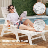 VEVOR Chaise Lounge Chair, 400 lbs Weight Capacity, 6 Positions Adjustable Patio Lounge Chair - Photo 8