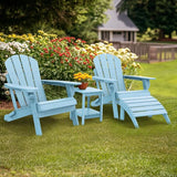 IVY&LANE Outdoor Adirondack Ottoman | Folding | HDPE | Arctic | All Weather - Photo 2
