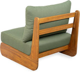 Christopher Knight Home Poppy Outdoor Club Chair with Water Resistant, Acacia Wood Lounge Chair Outdoor - Photo 6