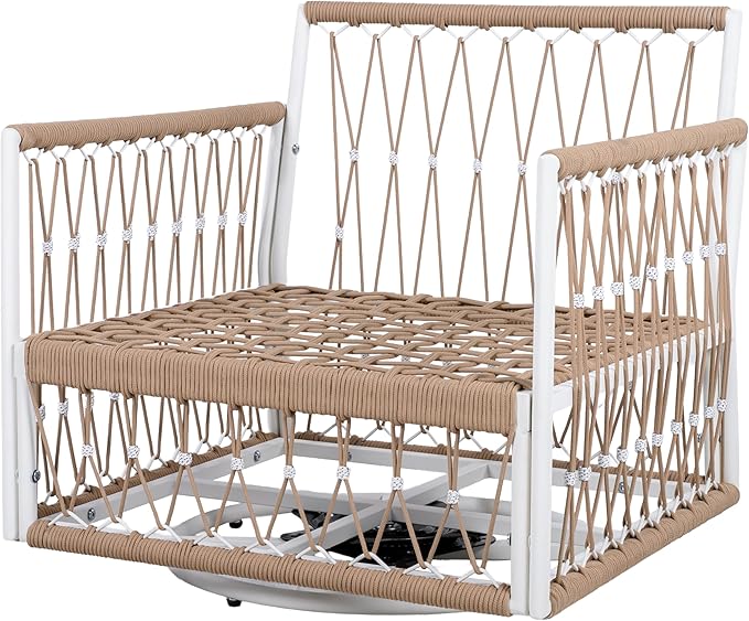 Christopher Knight Home Fiora 360° Swivel Patio Chairs Set of 2 with Handwoven Rope - Photo 9