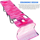 EasyGo Product FLIP Face Down Tanning Beach Chair Lounger with Face & Arm Holes - Polyester Material – Multiple - Photo 4