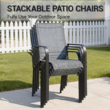 Patio Chairs Set of 4, Outdoor Dining Chairs Set of 4 - Photo 4