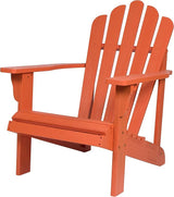 Shine Company Westport Wooden Adirondack Chair, Outdoor Patio Firepit Chairs, Back & Seat Pre-Assembled, Organic Pumpkin - Photo 1