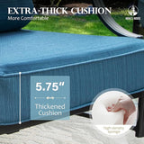 HERA'S HOUSE Patio Furniture Sofa, All-Weather Outdoor 3 Seats Couch - Photo 7