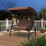 AECOJOY Outdoor Patio Swing Chair for Adults, 2-Seat Porch Swings with Adjustable Canopy - Photo 9