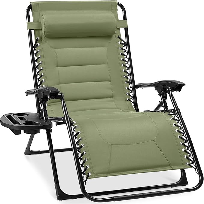 Best Choice Products Oversized Padded Zero Gravity Chair, Folding Outdoor Patio Recliner - Photo 1