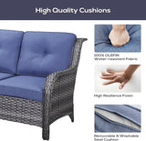 Belord Patio Furniture Set 6 Seats, Oversized Outdoor Sectional Couch, Two 3-Seater Sofas with Coffee Table - Photo 4