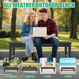51" HIPS Outdoor Bench Weatherproof, All-Weather 2-Person Patio Dining Bench Holds up to 800LBS - Photo 5