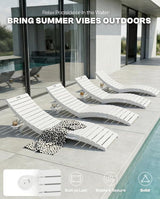 Pre-Assembled Folding in-Pool Lounge Chair, HDPE Outdoor Chaise Lounge with Cup Holder, Pool Lounge Chair for Poolside - Photo 4