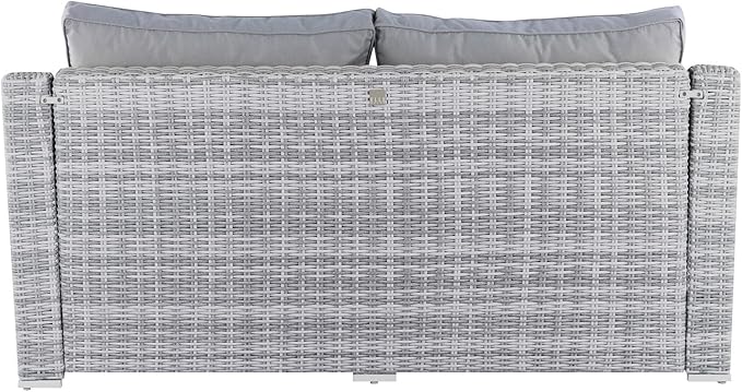 Elle Decor Vallauris Patio Outdoor Furniture Collection, Premium All Weather Wicker, Sofa, Gray - Photo 4