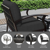 Gotland 8 Seats Outdoor Metal Patio Furniture Set with 55 - Photo 2