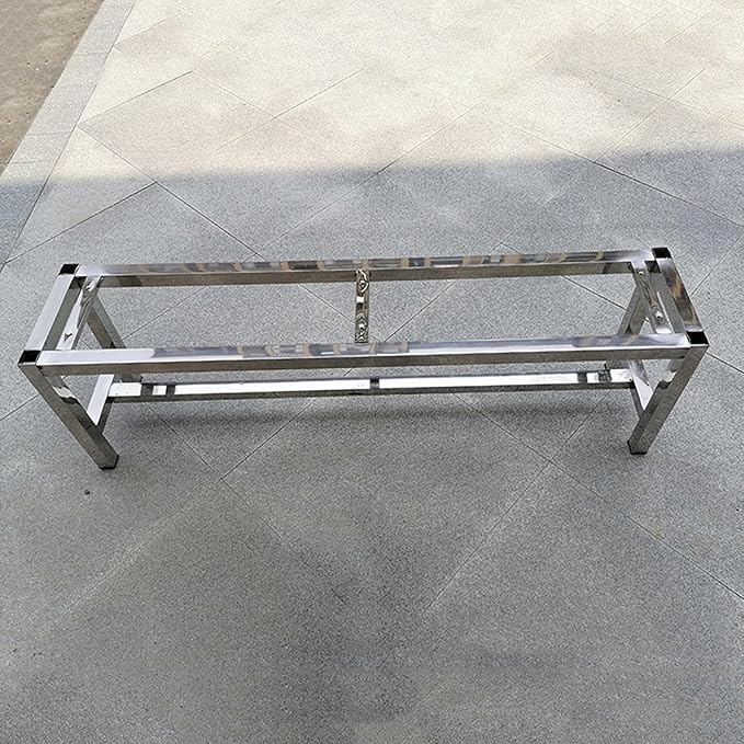 Outdoor Patio Bench, 304 Stainless Steel Outdoor Garden Bench, 660 Lbs Load-Bearing Capacity, for Patio, Park, Commercial Use(150cm/59in)