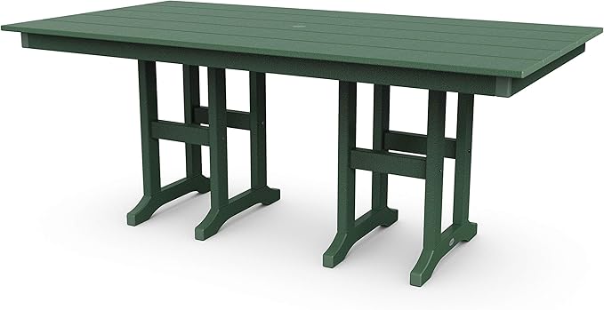 Polywood® Farmhouse 37" x 72" Dining Table in Green - Photo 1