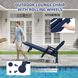 Mdeam 6-Position Lounge Chair Outdoor, 22" W Oversized Sun Tanning Chair, 500LBS Capacity - Photo 7