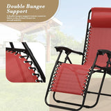 Athena Collection Zero Gravity Outdoor Lounge Chair Set of 2 with Side Table - Photo 6