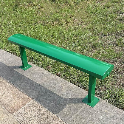 FQWYNMZ Outdoor Metal Garden Bench, 2-3 Person All-Weather Garden Bench, Weatherproof Backless Park Benches, for Garden, Porch, Backyard, Park, Lawn, Entryway(Green,120CM/47in)