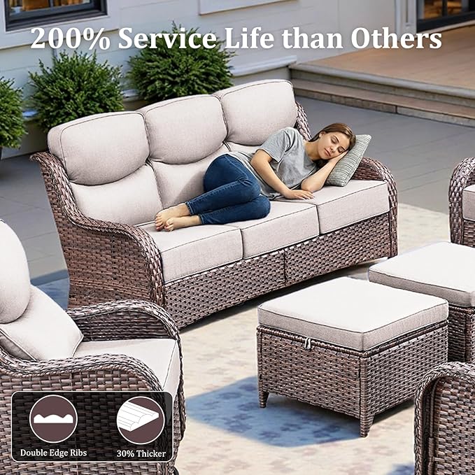 Luxury Patio Furniture Set with 42.5" Fire Pit Table - Photo 5