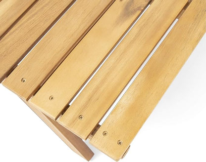 Great Deal Furniture Kailee Outdoor Wooden Coffee Table, Teak Finish (309176)