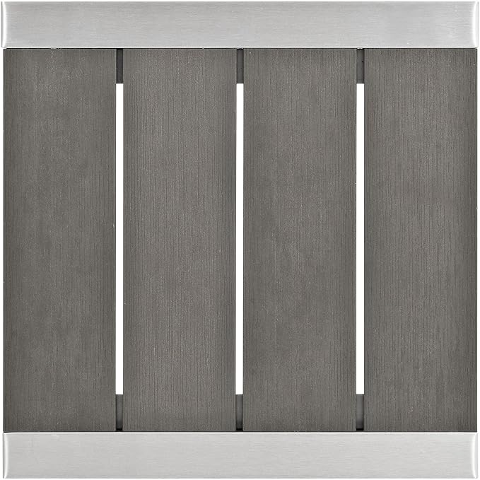 Modway Shore Aluminum Outdoor Patio Side Table in Silver Gray - Photo 5