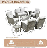 HOOOWOOO Patio Furniture Set, 8 Pieces Outdoor Conversation Set - Photo 7
