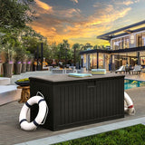 YITAHOME 230 Gallon Large Deck Box with Divider & Side Handles, Outdoor Double-Wall Storage for Patio Furniture Cushions - Photo 8